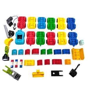 LEGO Duplo Vehicle Car Train Truck Lot of 12 + Accessories Police Lights Winch